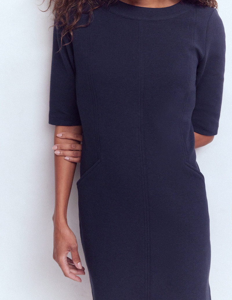 Nessa Ottoman Shift Dress-Navy 3