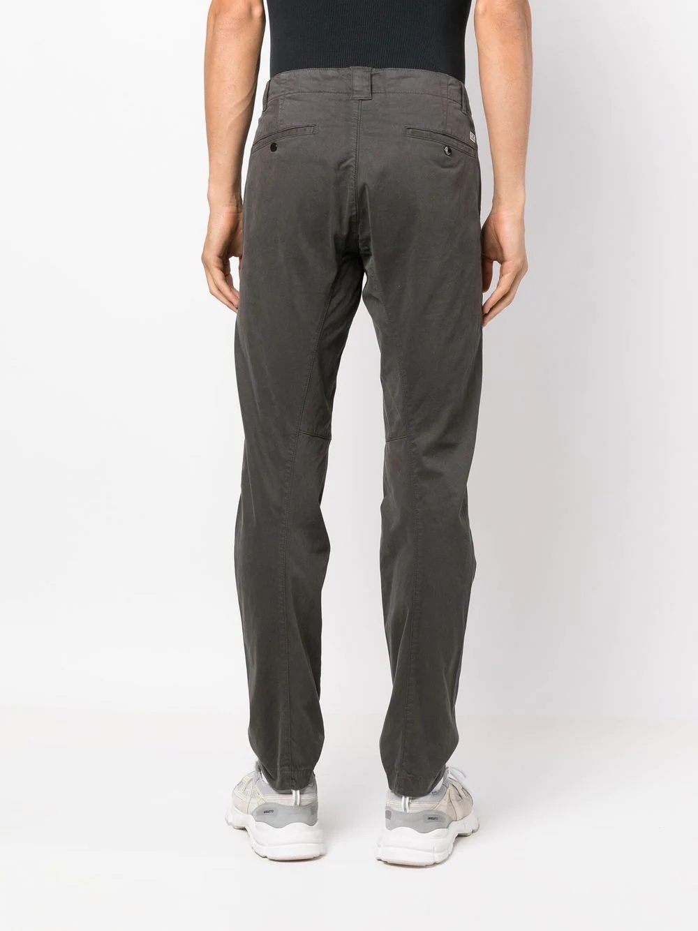 slim-cut mid-rise trousers - 4