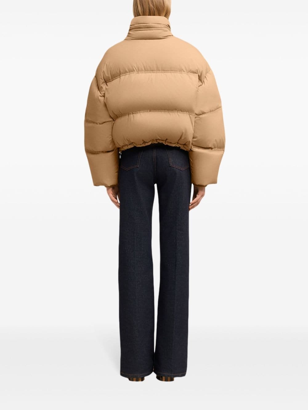 logo-print puffed jacket - 4