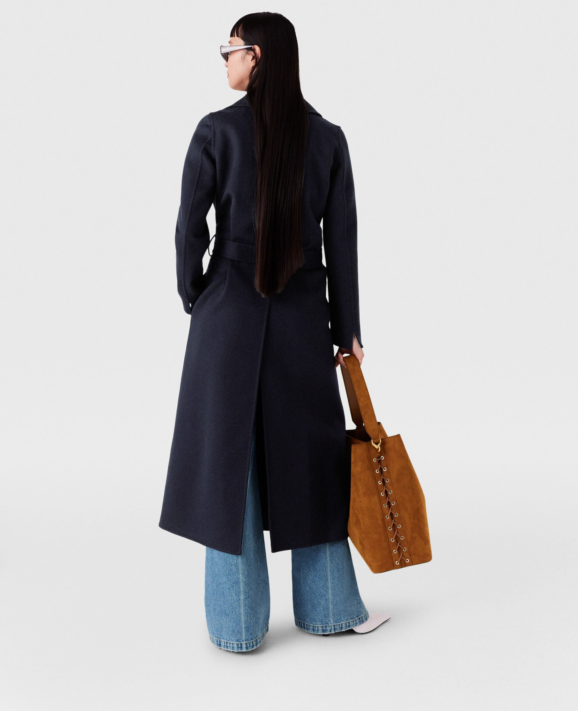 Double-Faced Belted Trench Coat - 5