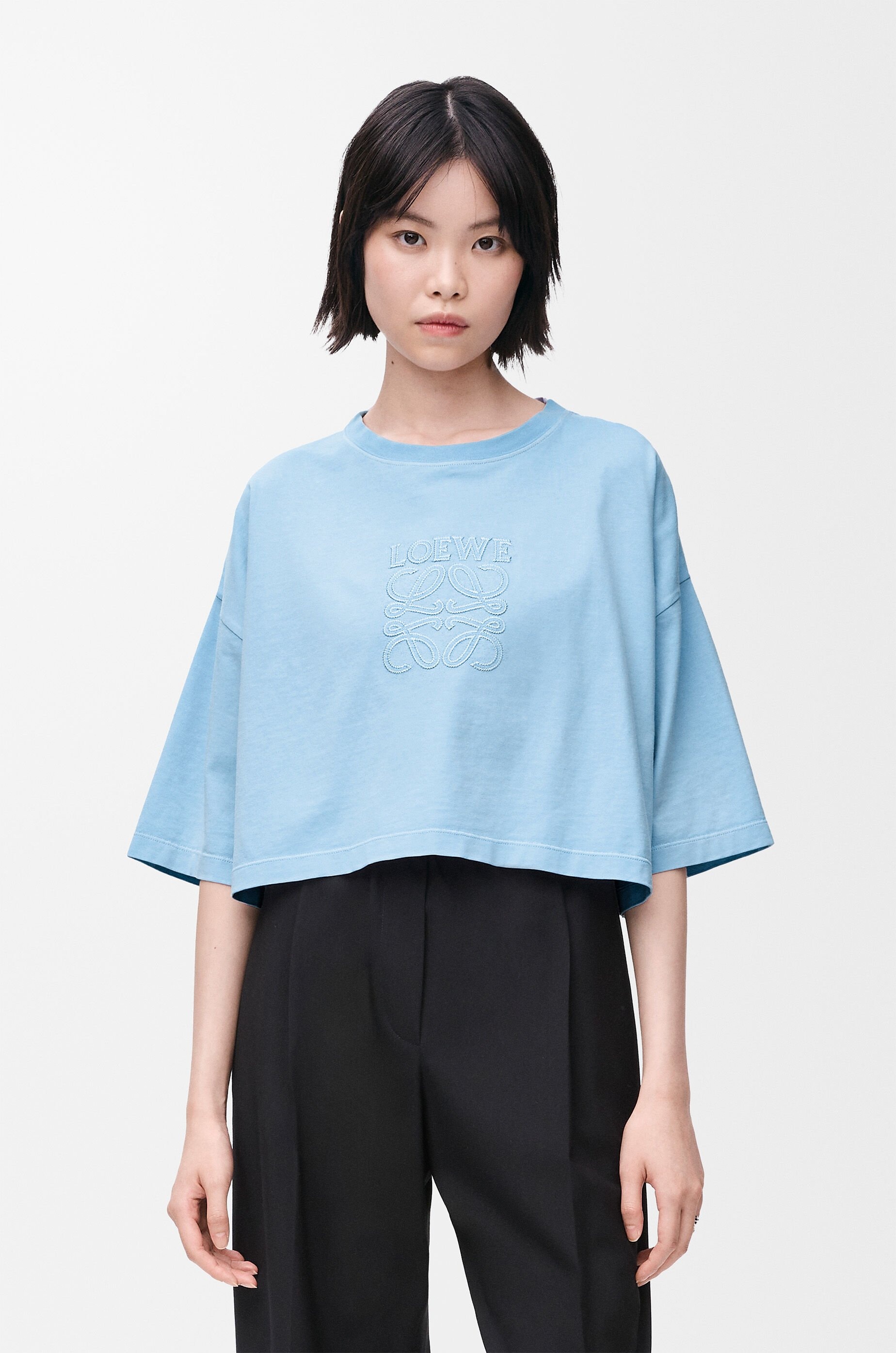 Cropped T-shirt in cotton - 3