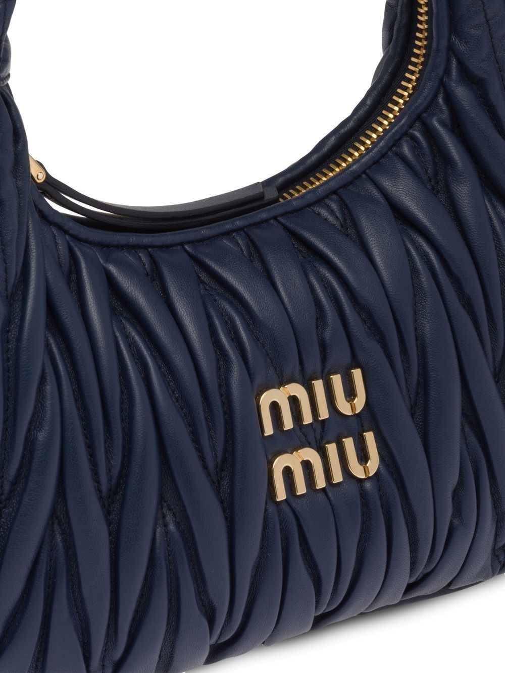 Miu Wander matelassé mini hobo bag - 4