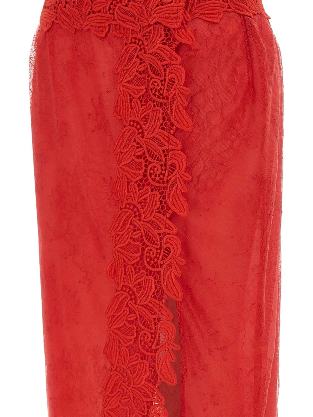 lace floral embroidered skirt - 4