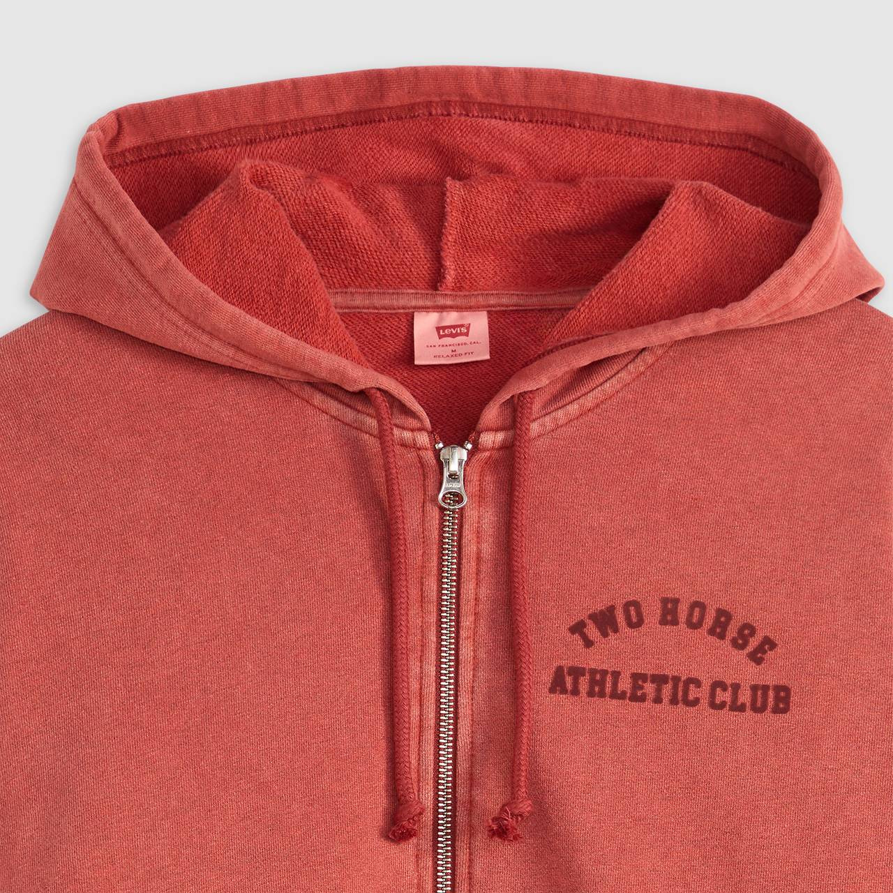 TWO HORSE CROPPED ZIP UP HOODIE SWEATSHIRT - 6