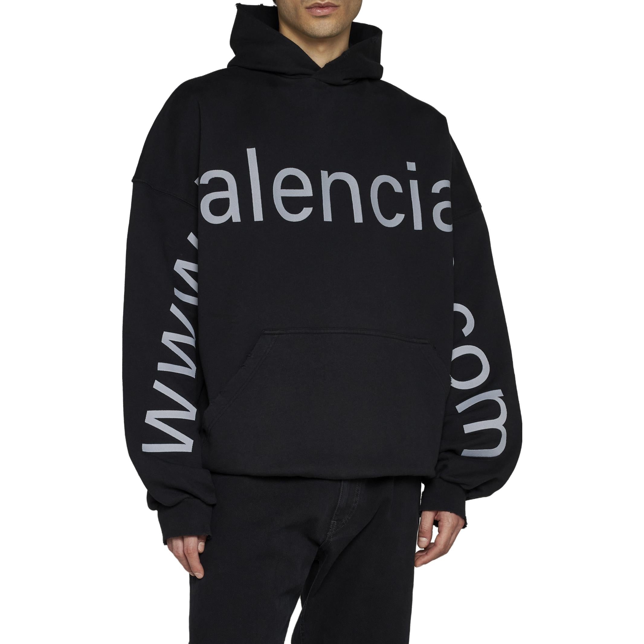 Balenciaga Bal.Com Popover Hoodie 'Black' 739024TOVN98151 - 5