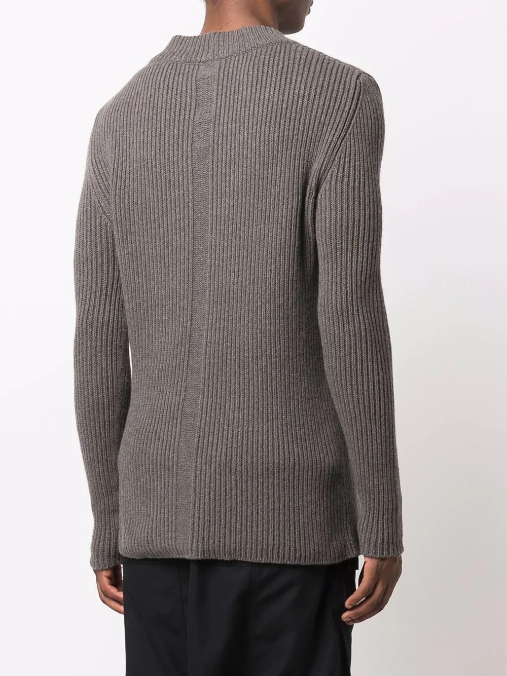 cashmere-blend ribbed knit jumper - 4