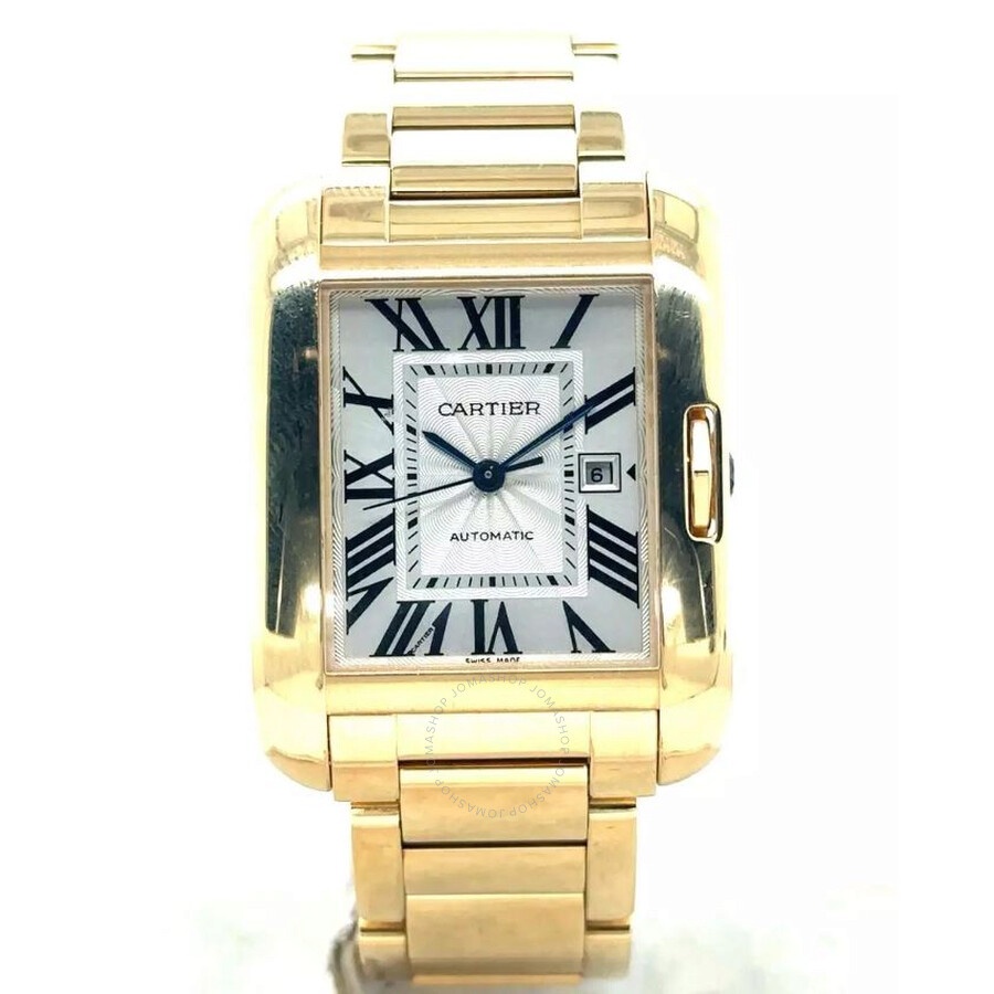 Pre-owned Cartier Tank Anglaise Silver Dial Men's Watch W5310018 - 1