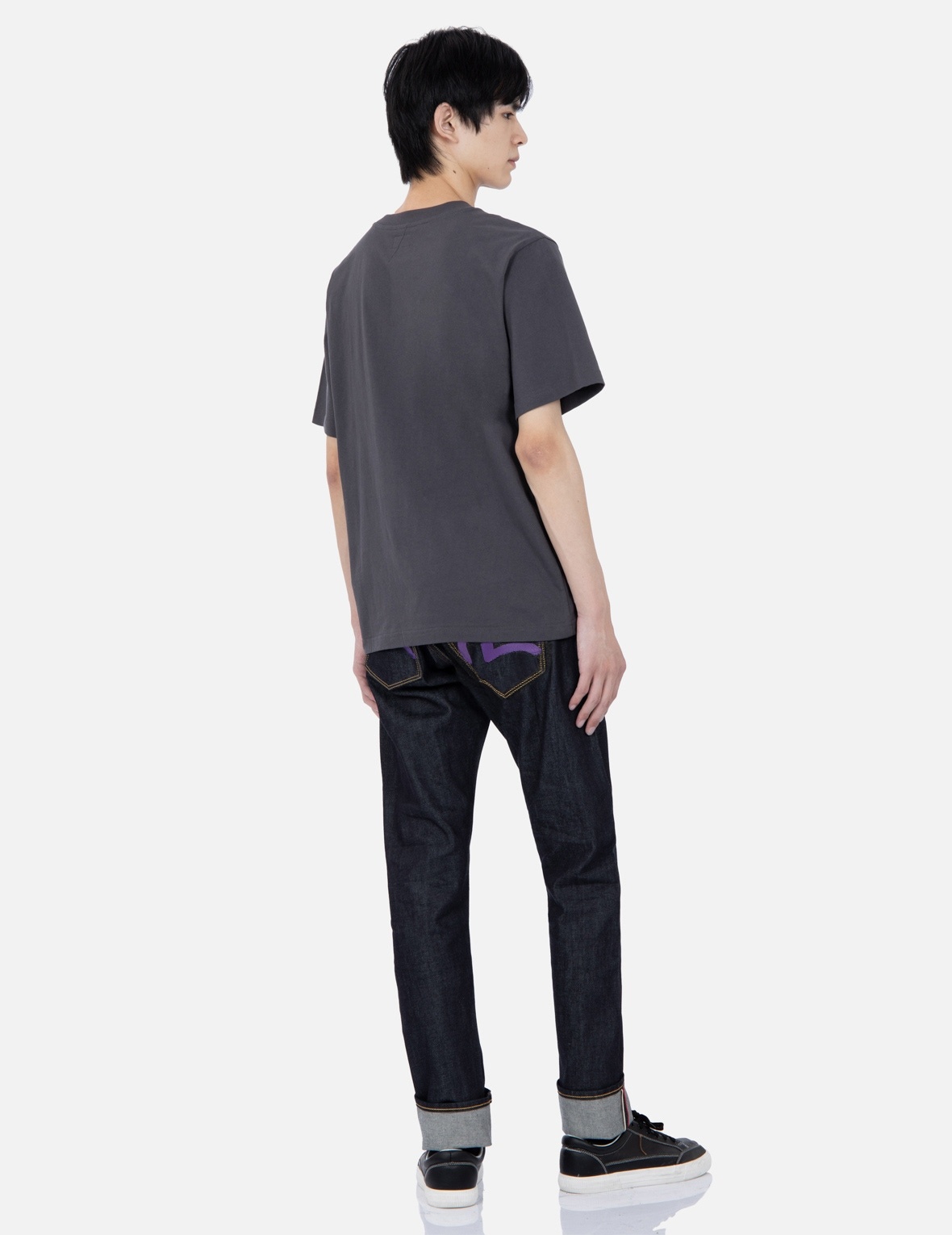 PURPLE SEAGULL CARROT FIT RAW DENIM JEANS #2017 - 3