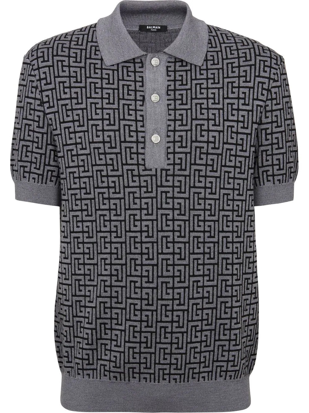 PB monogram jacquard polo shirt - 1