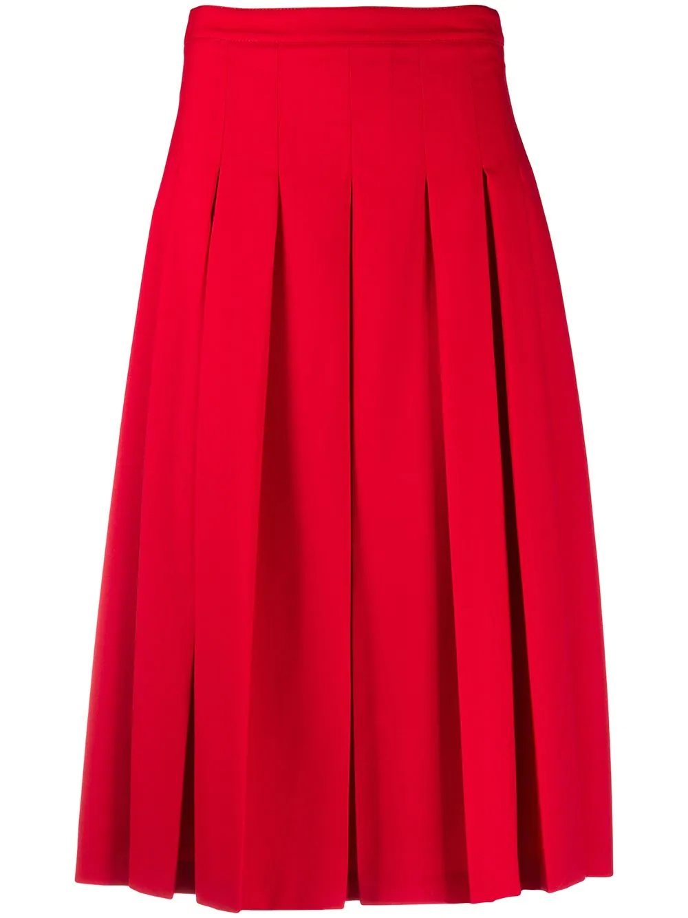 pleated mid-length skirt - 1