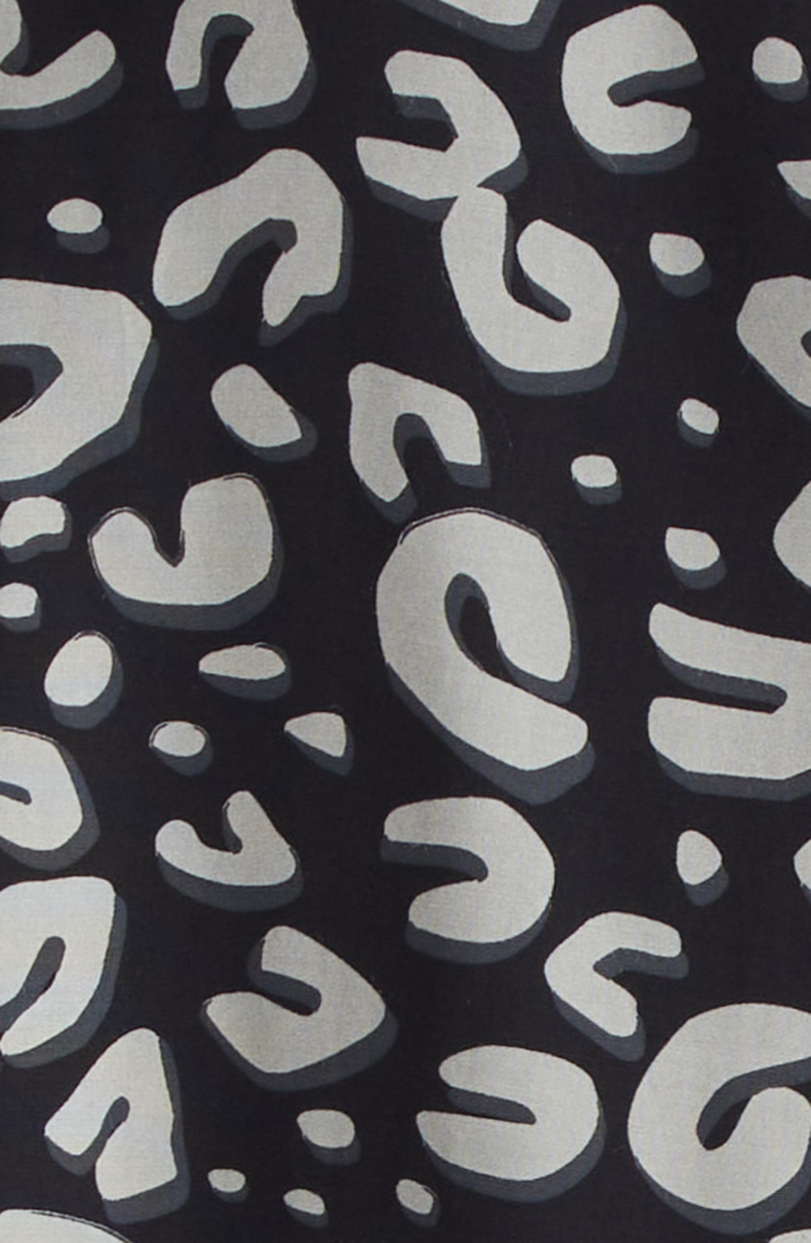 TAKAHIROMIYASHITA TheSoloist. Leopard Print Oversize Camp Shirt in Black X White at Nordstrom - 7