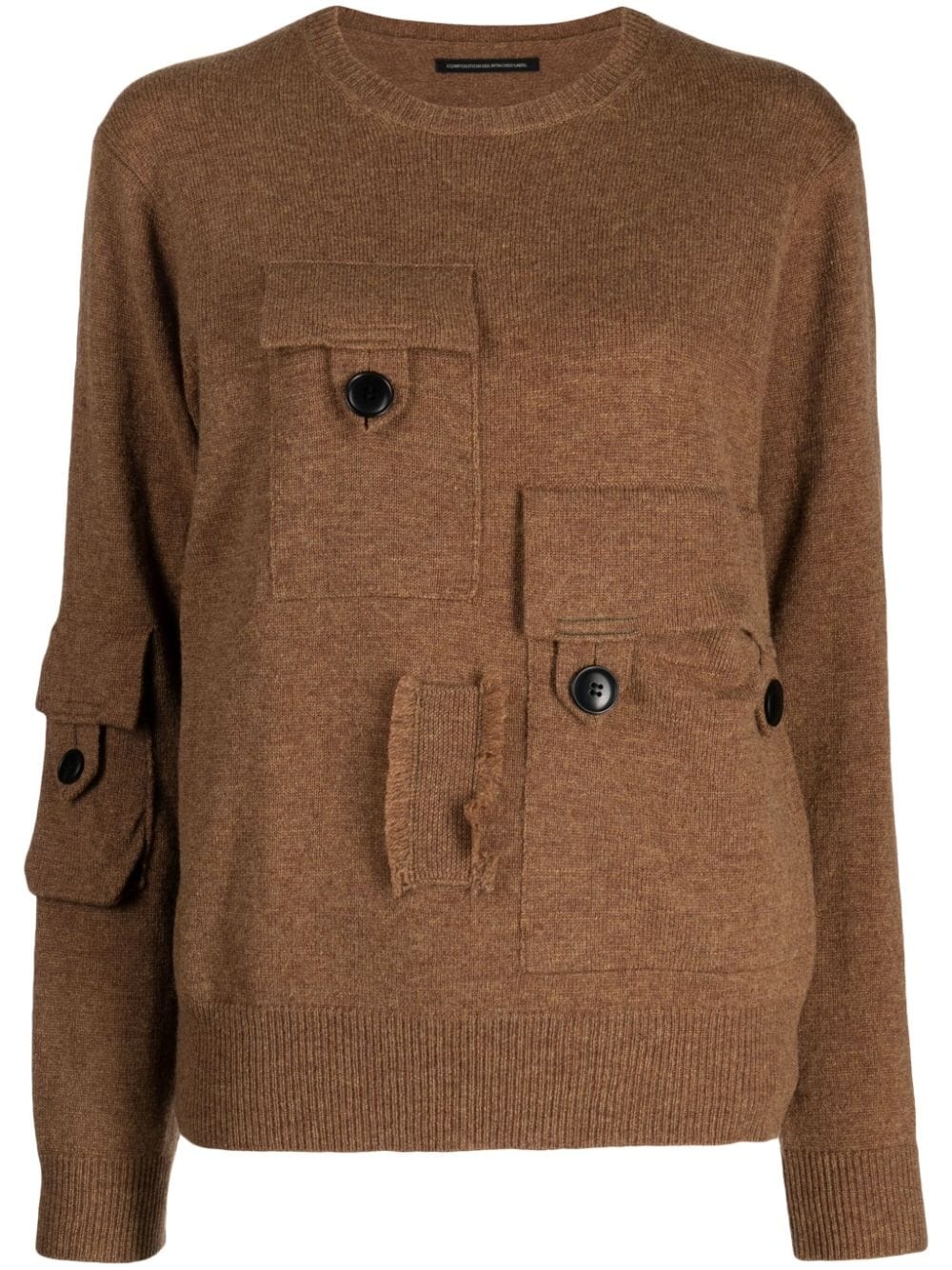 speckle-knit wool jumper - 1