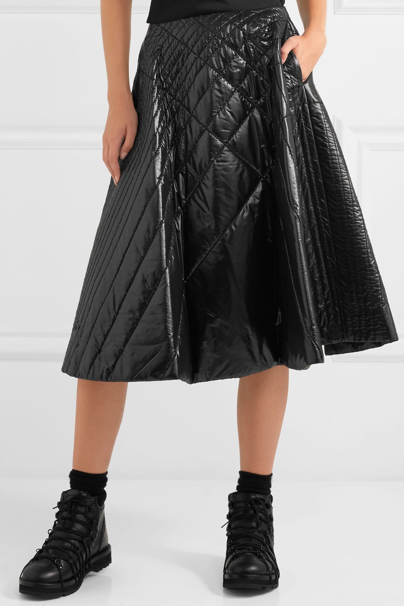 + 6 Noir Kei Ninomiya quilted shell midi skirt - 3