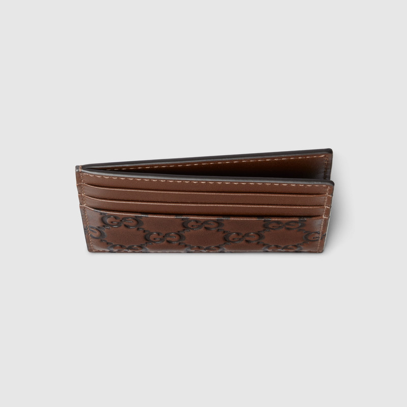 GUCCI GG Emblem card case outlook