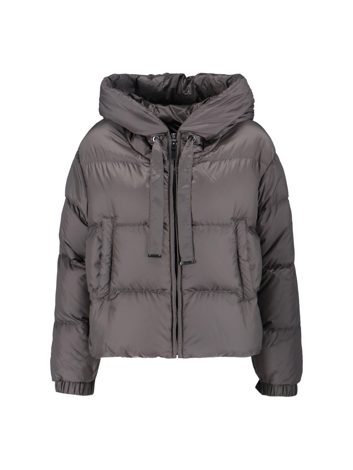 SHORT HOODED DOWN JACKET - 1