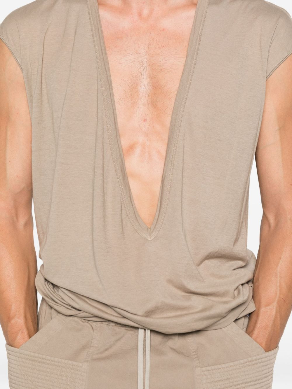 Dylan plunge-neck sleeveless T-shirt - 4