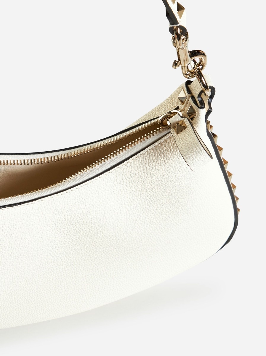 Rockstud leather small hobo bag - 6