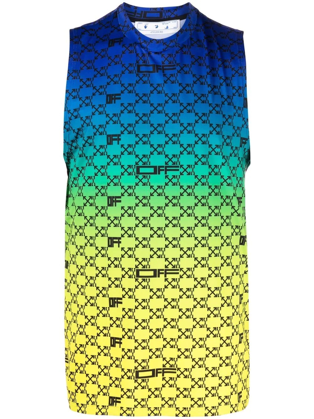 monogram iridescent-effect tank top - 1