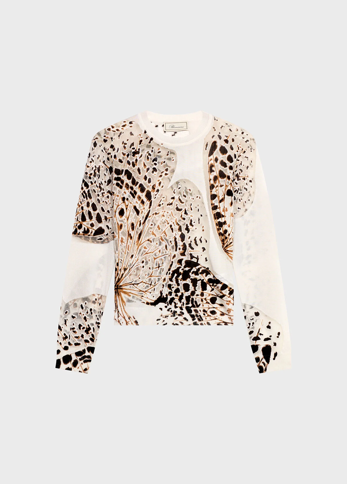 BUTTERFLY PRINT DÉVORÉ SWEATER - 1