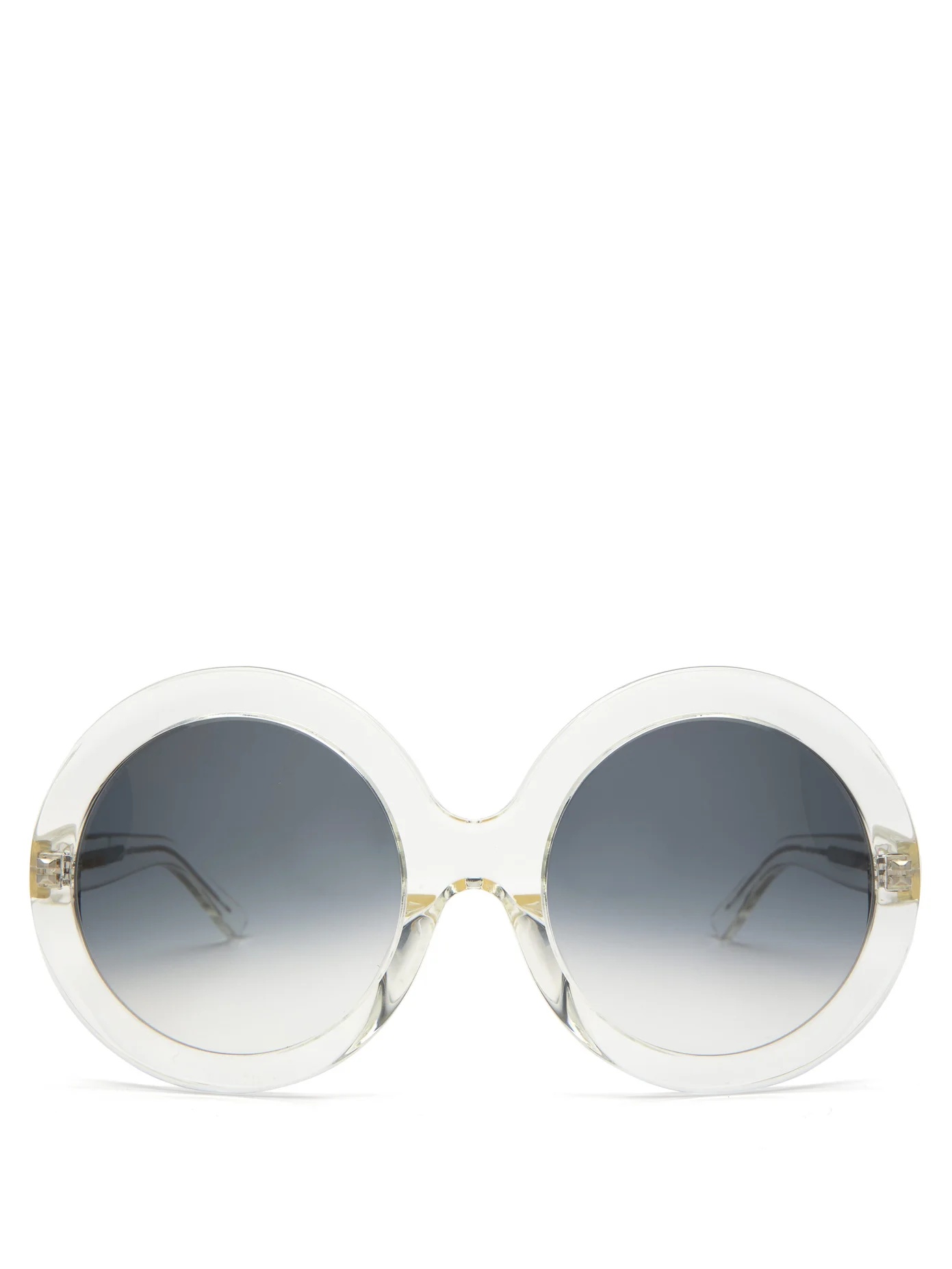 Round acetate sunglasses - 1