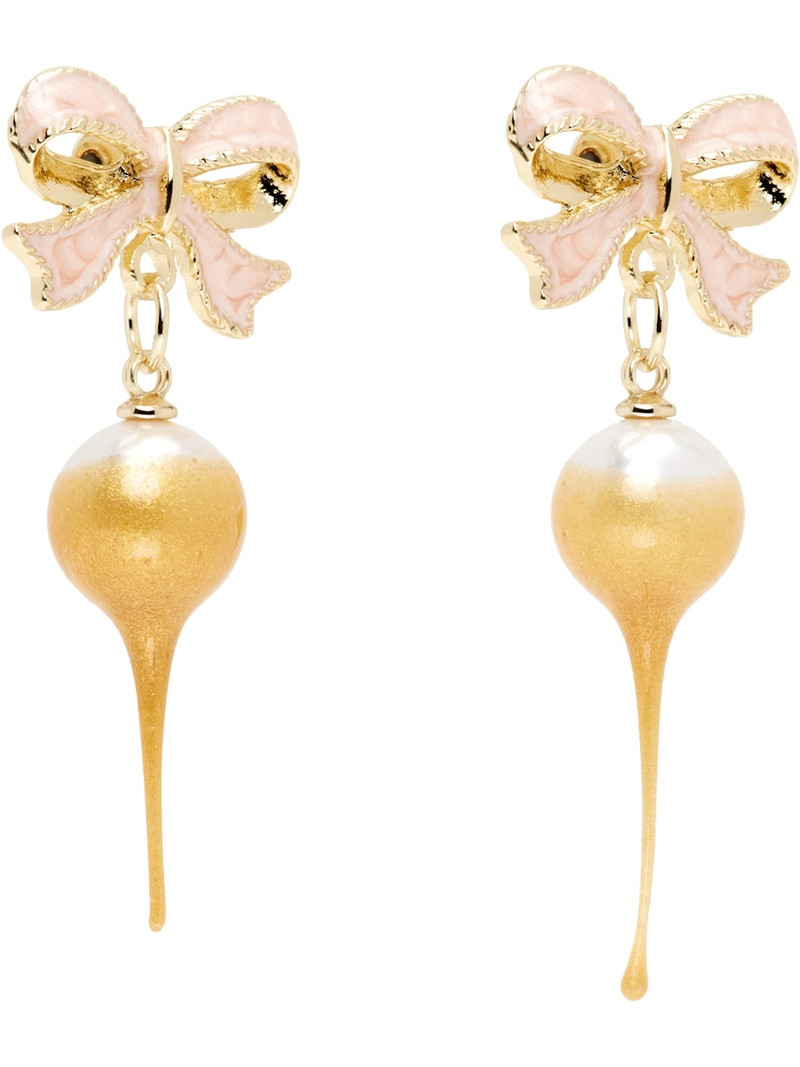 OTTOLINGER Gold Bow Pearl Earrings outlook