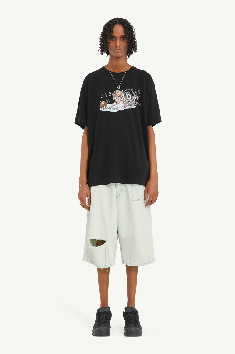 MM6 Maison Margiela Cat & Wool Print T-shirt outlook