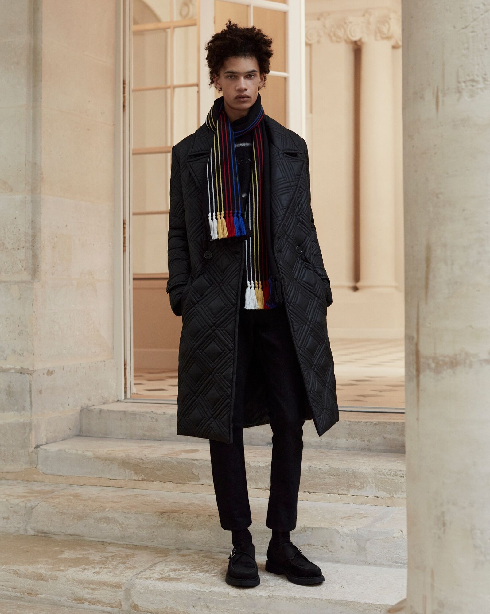 quilted wrap midi coat - 3
