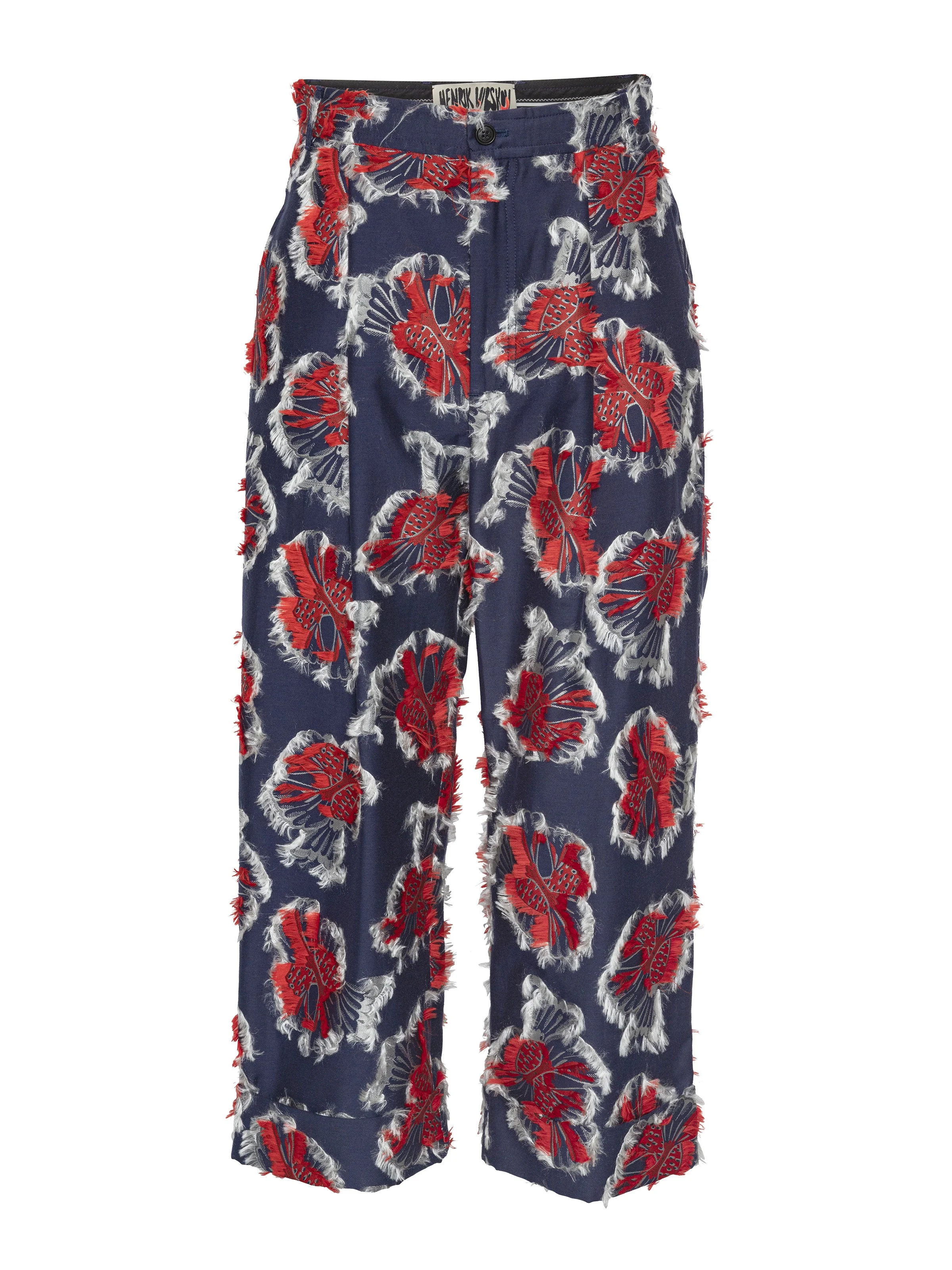 SAY COTTON PANTS - RED NAVY BIRDY - 1