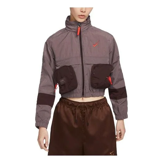 (WMNS) Nike AS NSW City Utility Woven Jacket 'Burgundy' DV8035-291 - 1