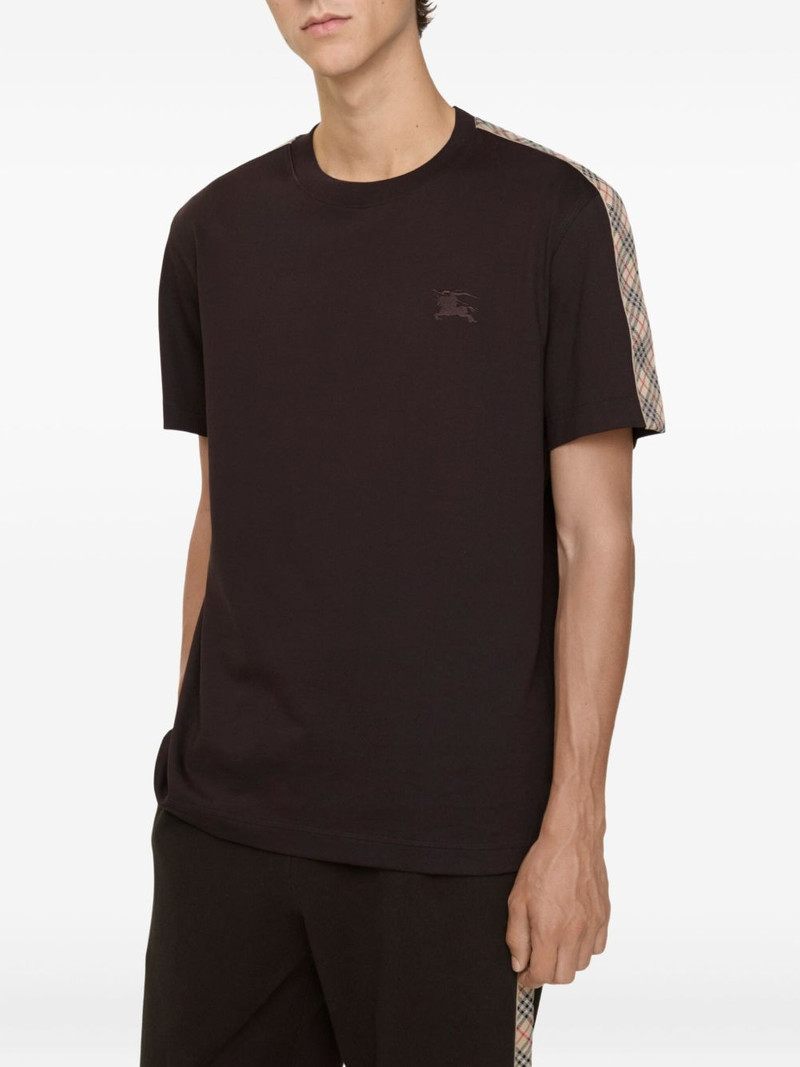 Burberry check-trimmed cotton T-shirt outlook