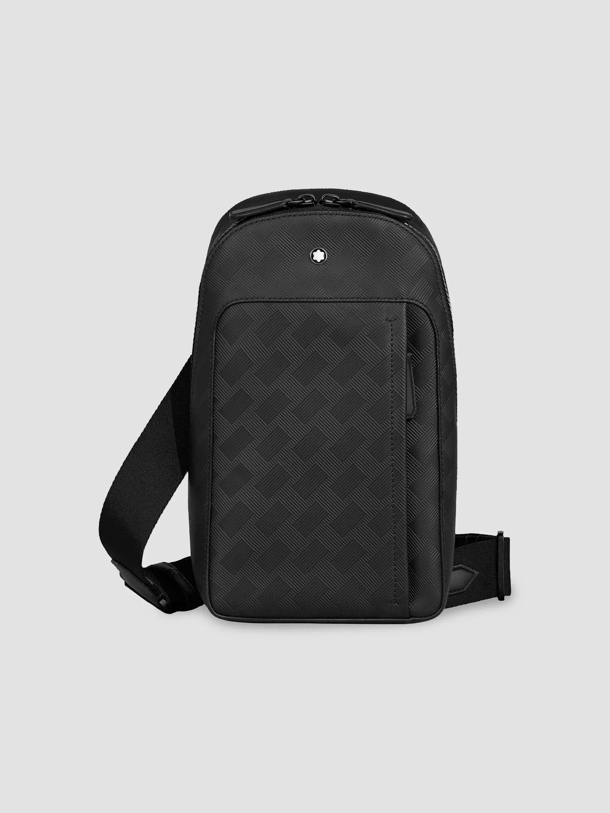 Men's Companion Medium Leather Crossbody Bag - Black - 1