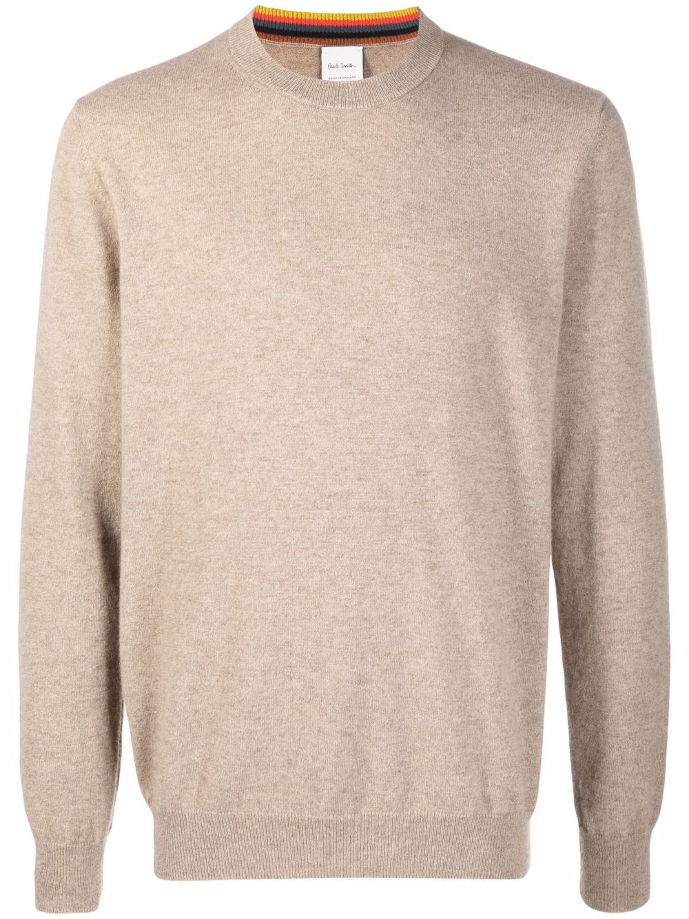 plain fine-knit jumper - 1