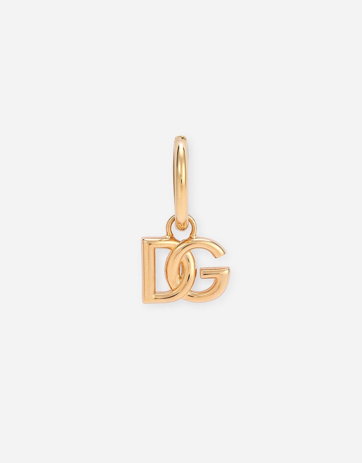 Hoop earrings with DG logo pendants - 2