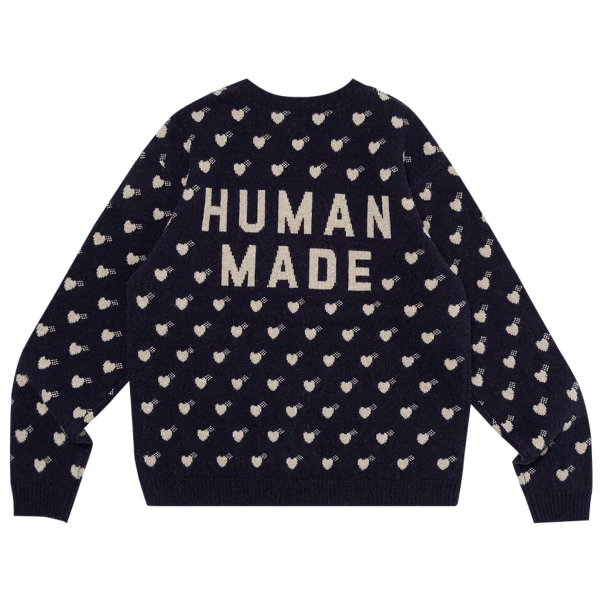 Human Made Heart Knit Sweater 'Navy' - 2