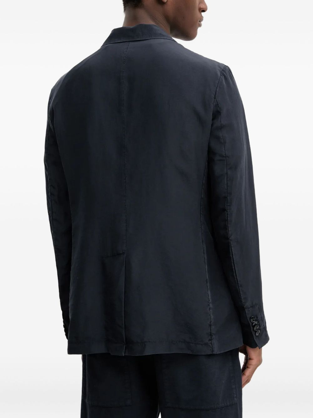 single-breasted silk blazer - 3