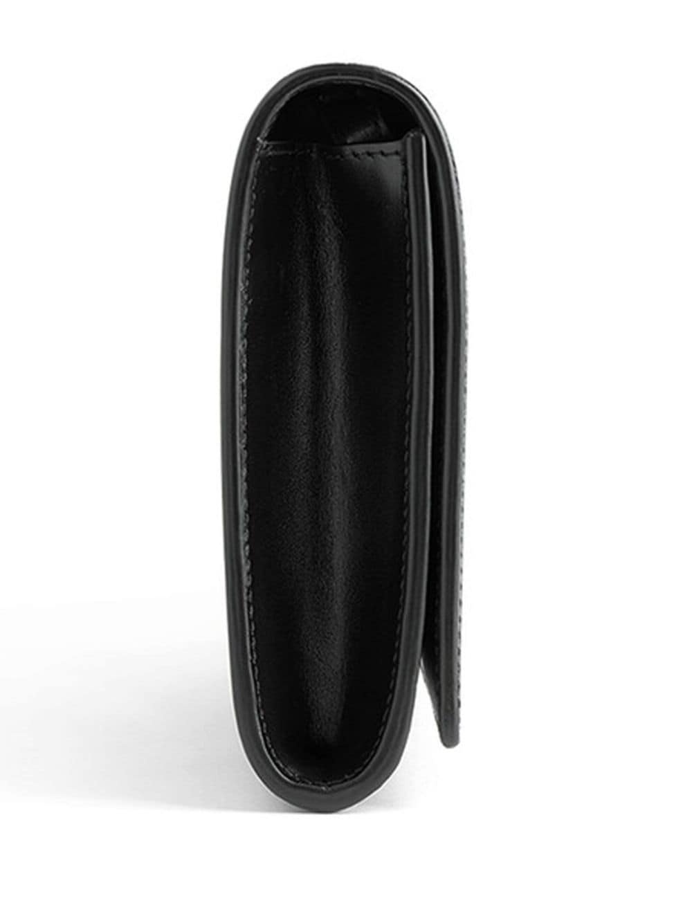 Maxi BB-embellished leather clutch - 4