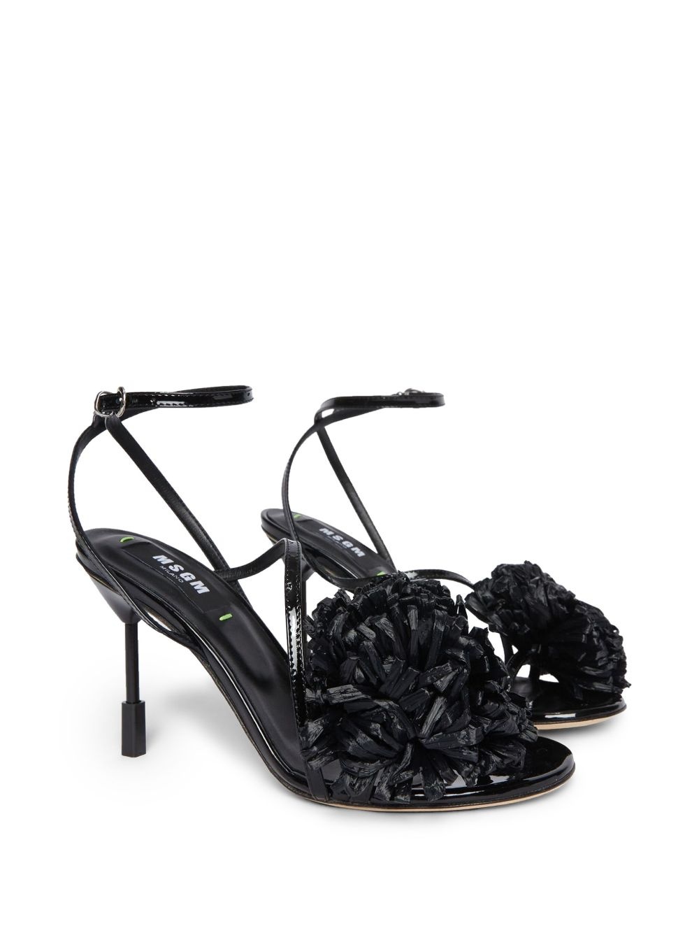 floral-appliqué sandals - 2