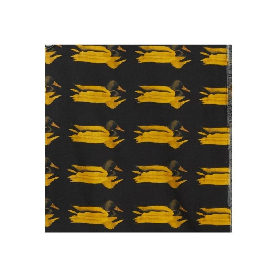 Burberry Wool Frayed-Edge Animal-Printed Mini Skirt - 2