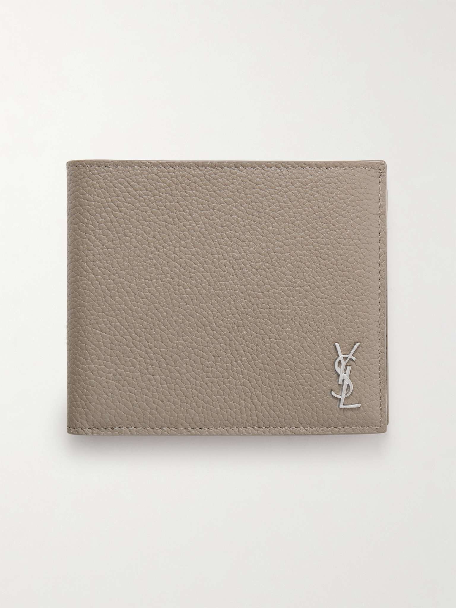 SAINT LAURENT - Logo-Appliquéd Full-Grain Leather Billfold Wallet