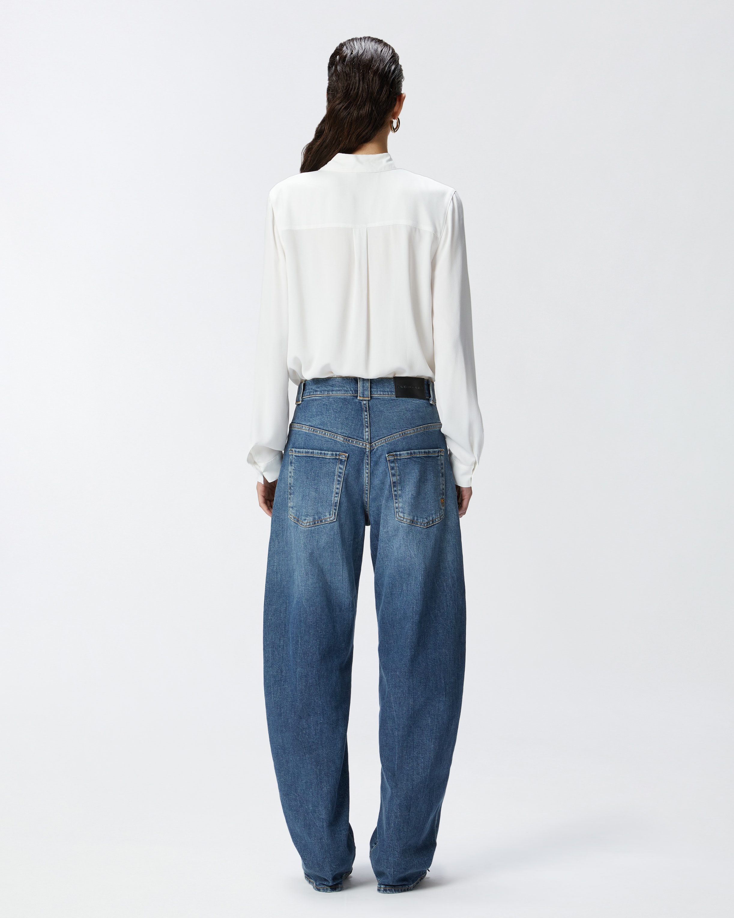 SHIRT IN SILK-BLEND CREPE DE CHINE - 5