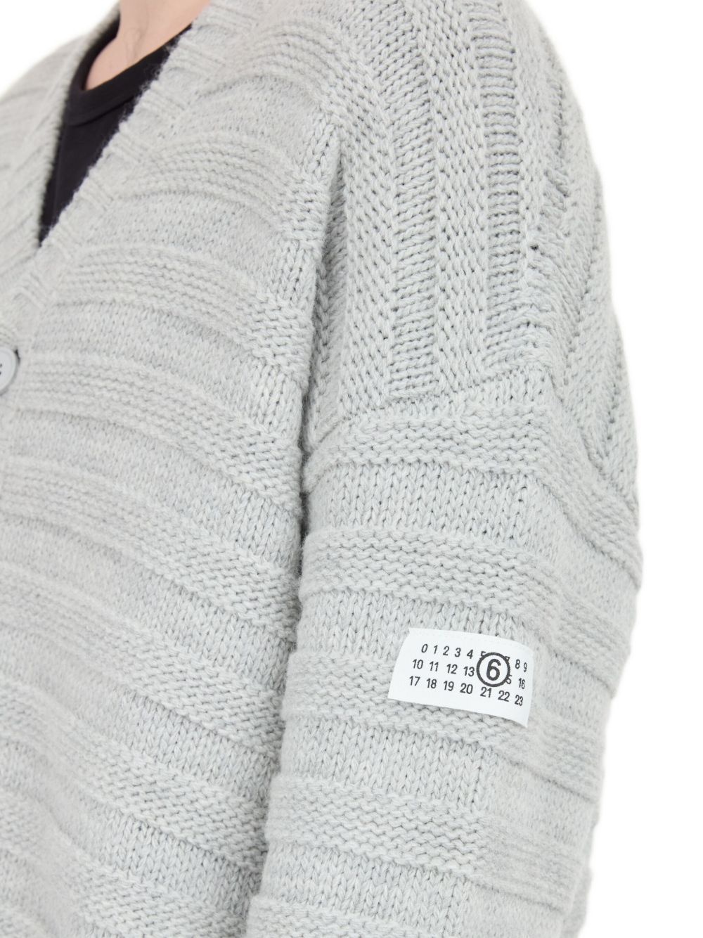ribbed button-up cardigan - 7