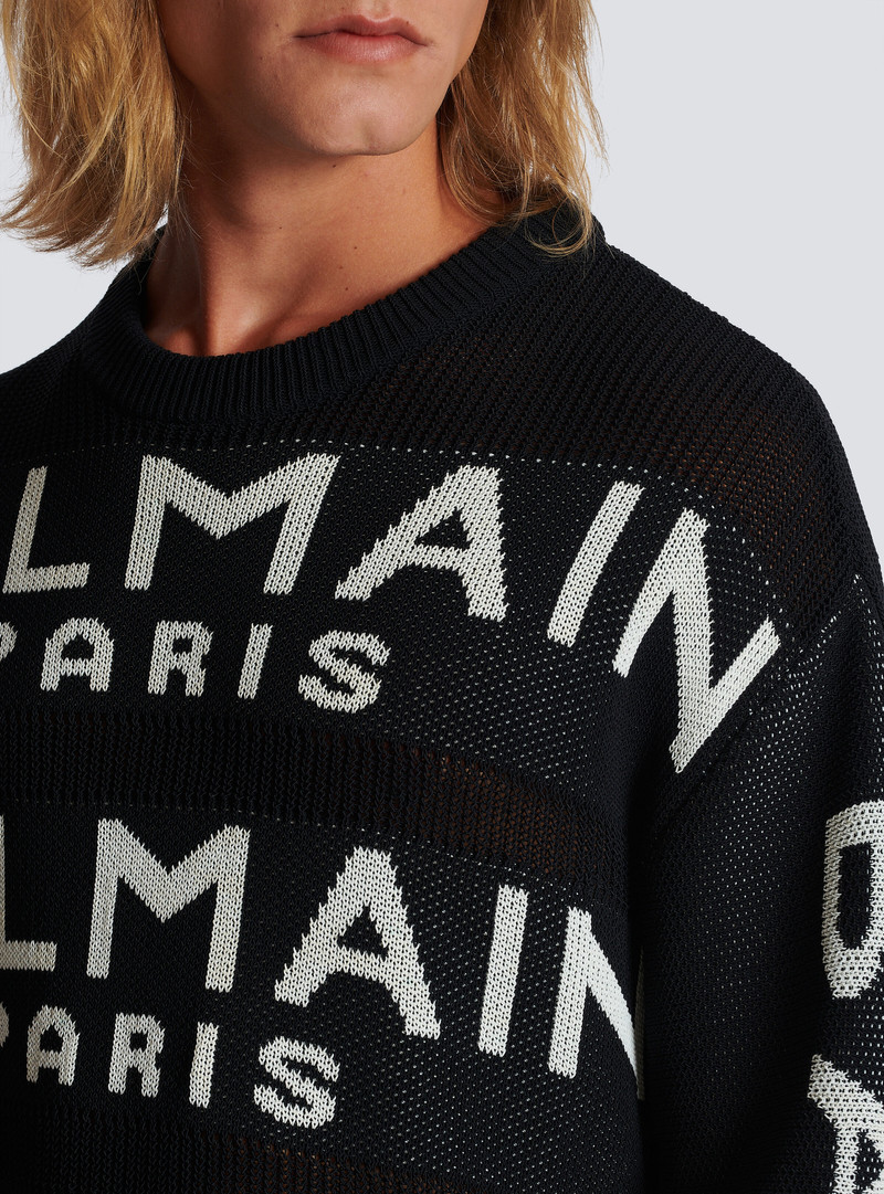 Knit jumper with Balmain logo 6