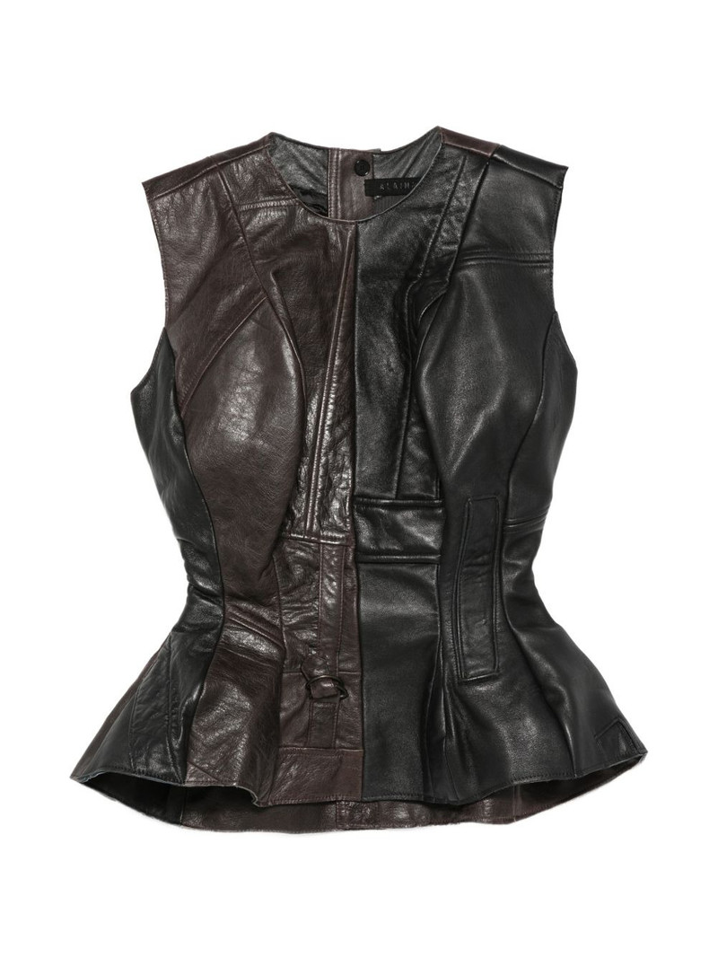 peplum leather top 1