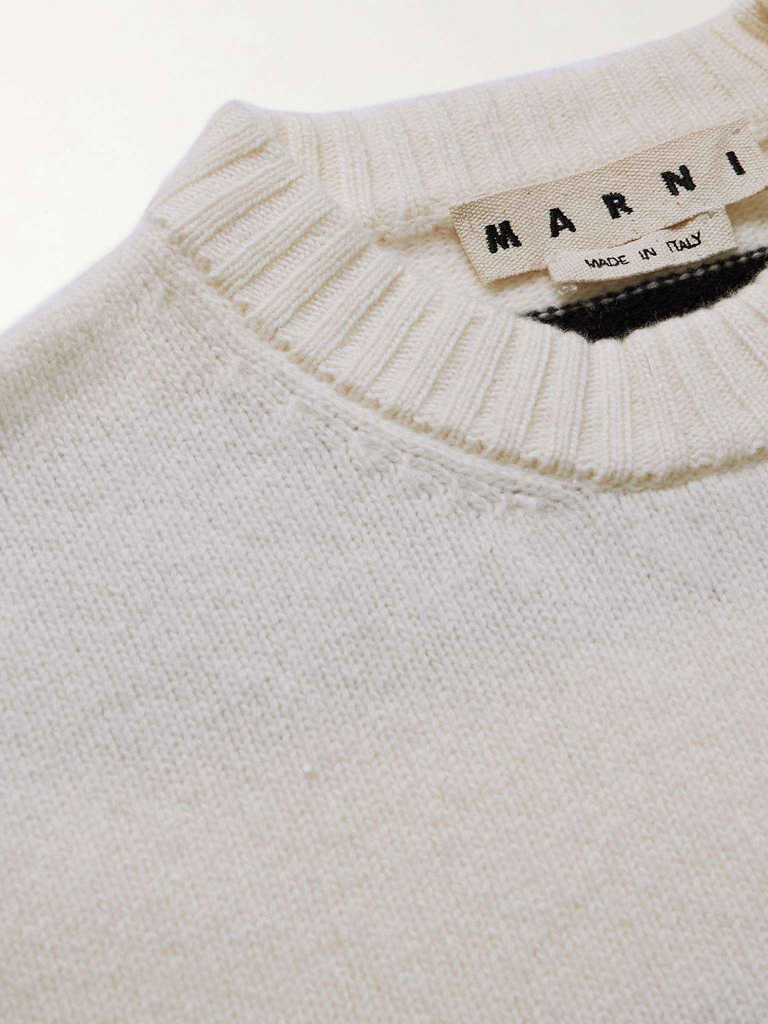 Striped Logo-Intarsia Wool Sweater - 5