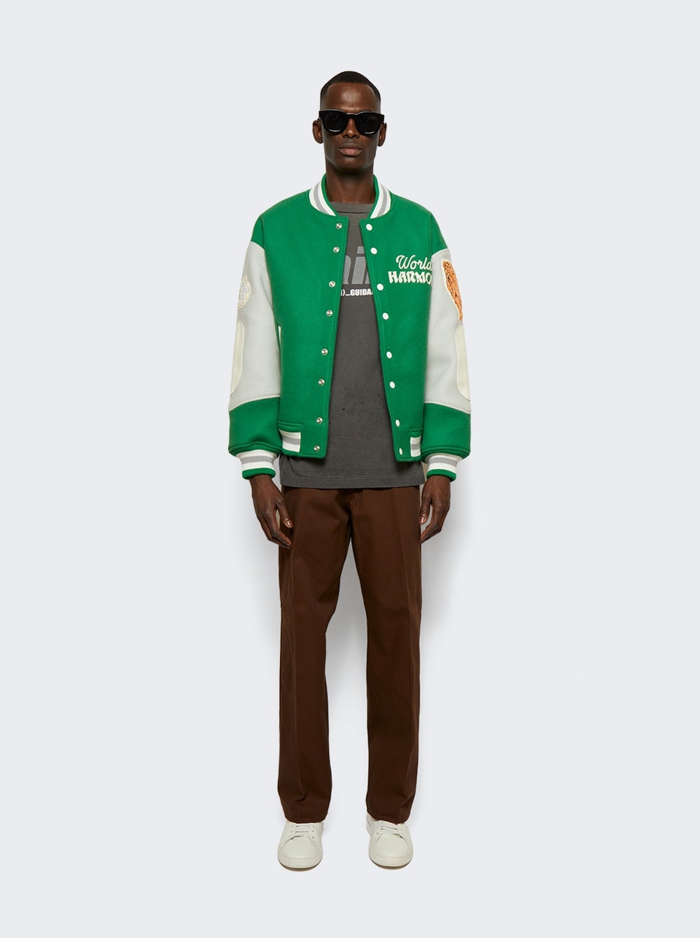 X Shermer Academy Pigen Varsity Jacket Green - 3