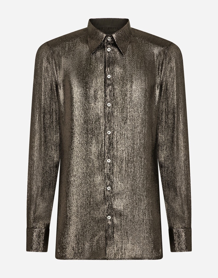 Textured silk lamé shirt - 3