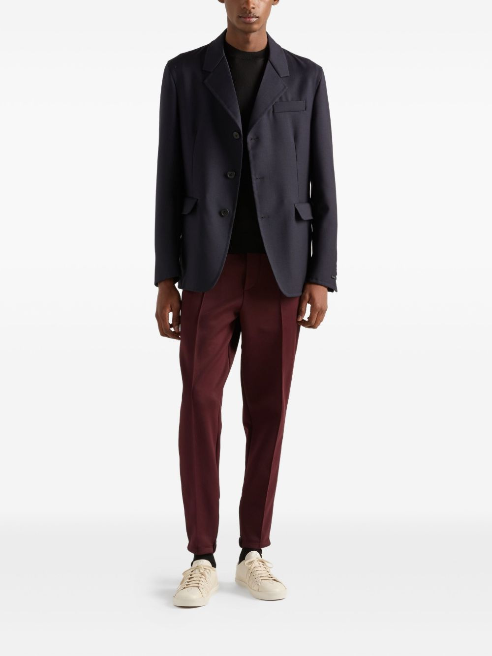 notch-lapels three-button blazer - 2