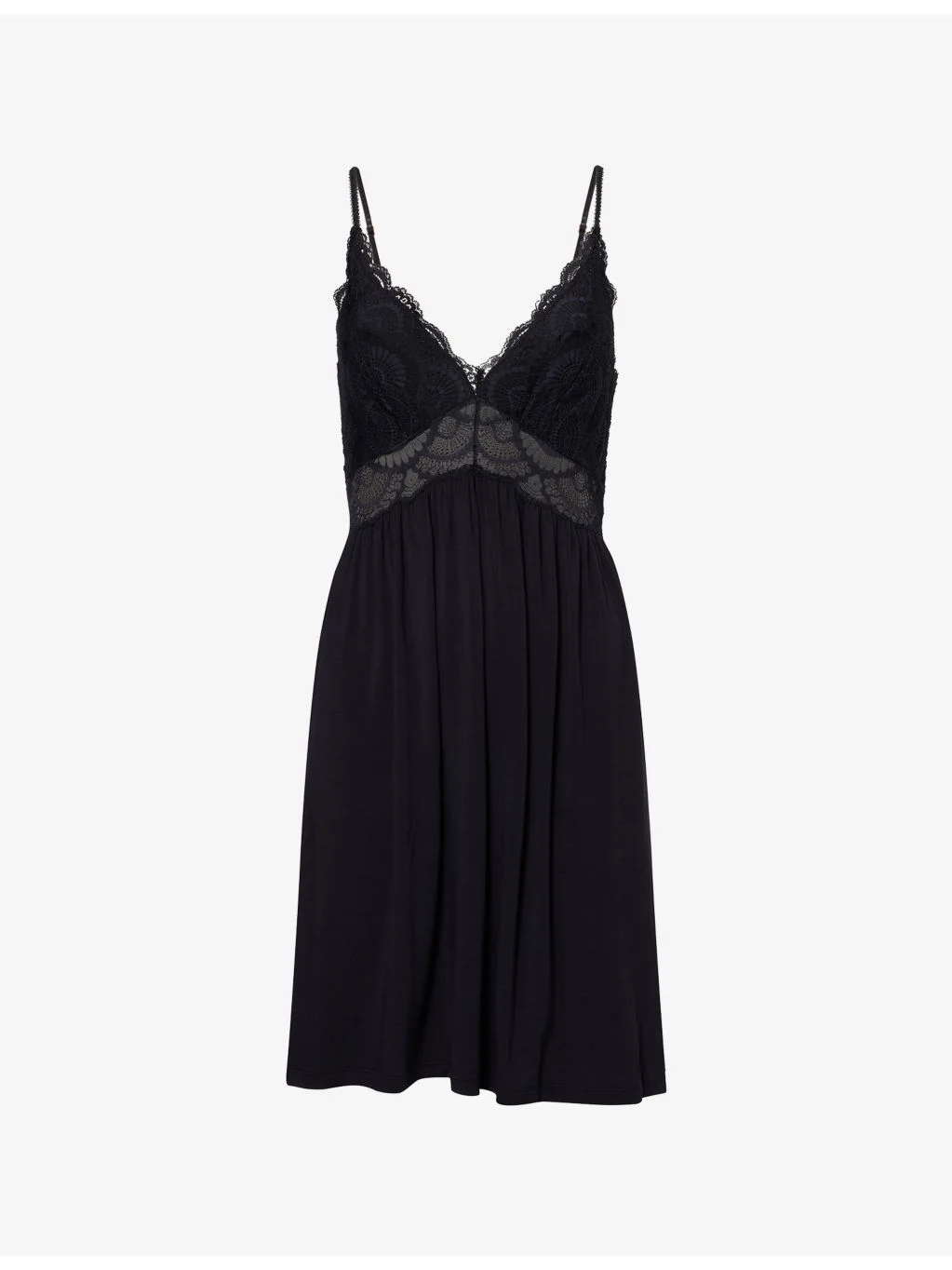 Mariana Lace-Embroidery Stretch-Woven Nightdress - 1