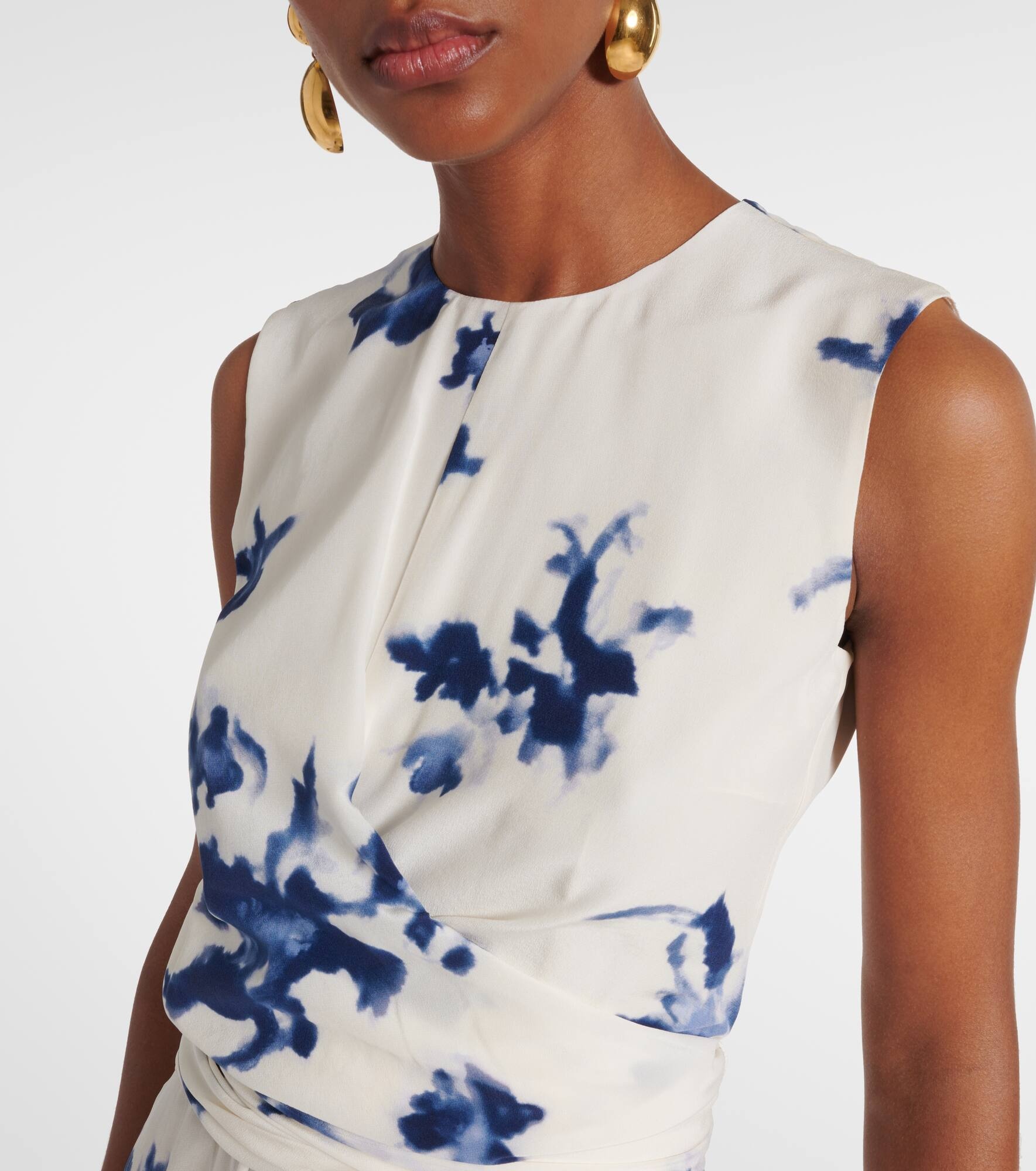 Penny floral silk wrap dress - 4