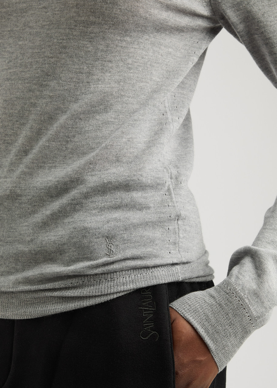 Saint Laurent Cassandre Fine-knit Wool Jumper - 5